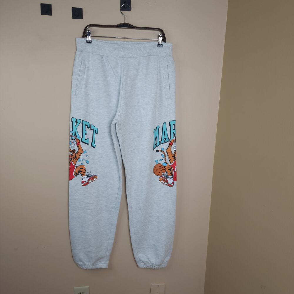 Market Dunking Cat Sweatpants in Gray Size 2X